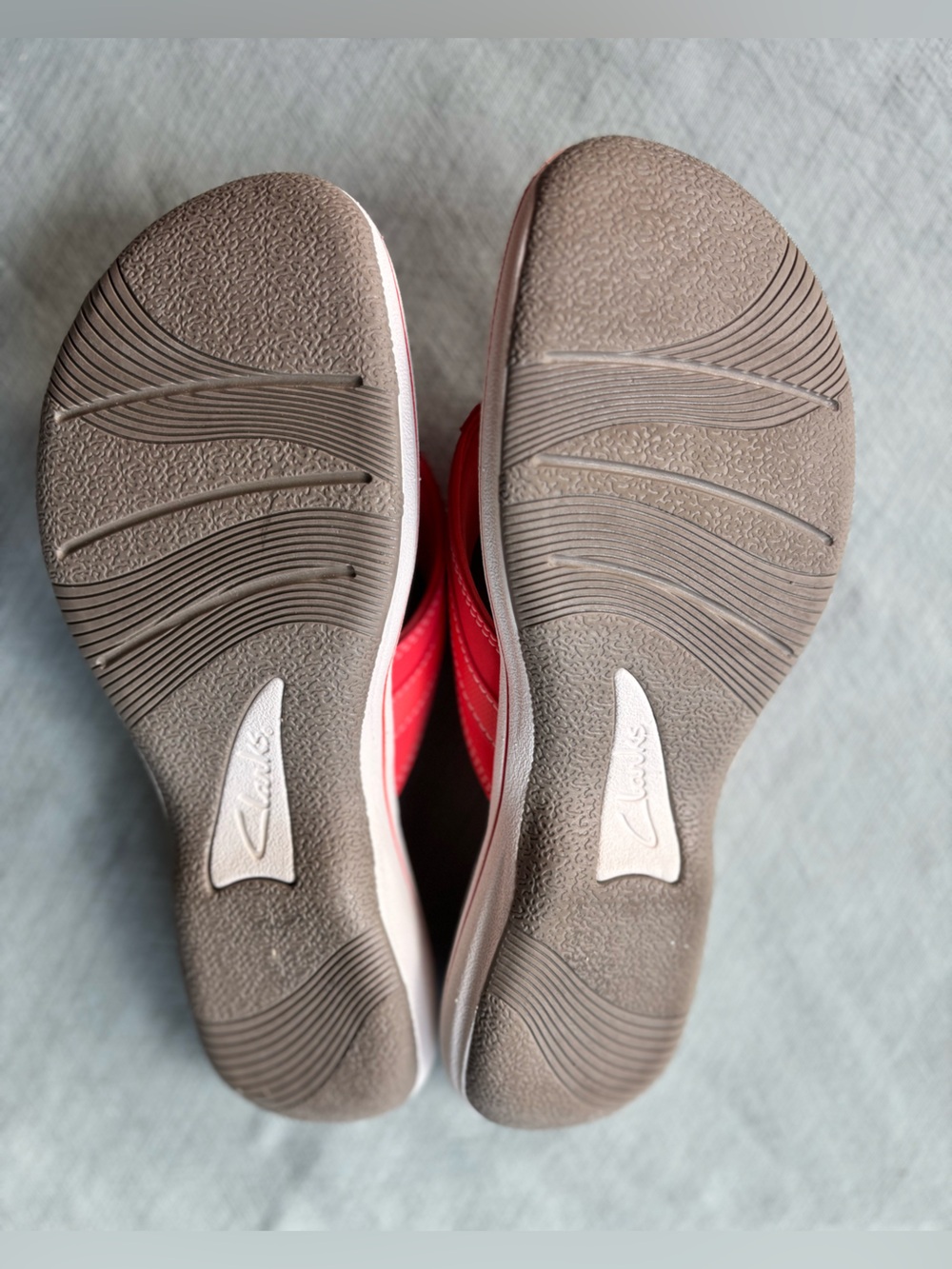 NEW Clarks Coral Orange Pink Women’s Thong Sandals 9 - Picture 5 of 8